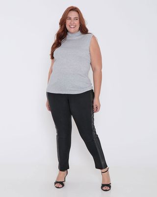 Calca-Legging-Feminina-Plus-Size-Recorte-Preta