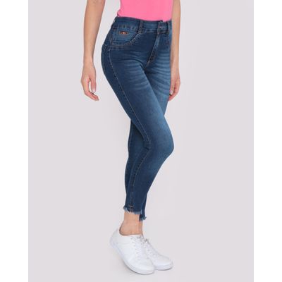 Calca-Jeans-Feminina-Biotipo-Skinny-Barra-Desfiada-Azul-Medio