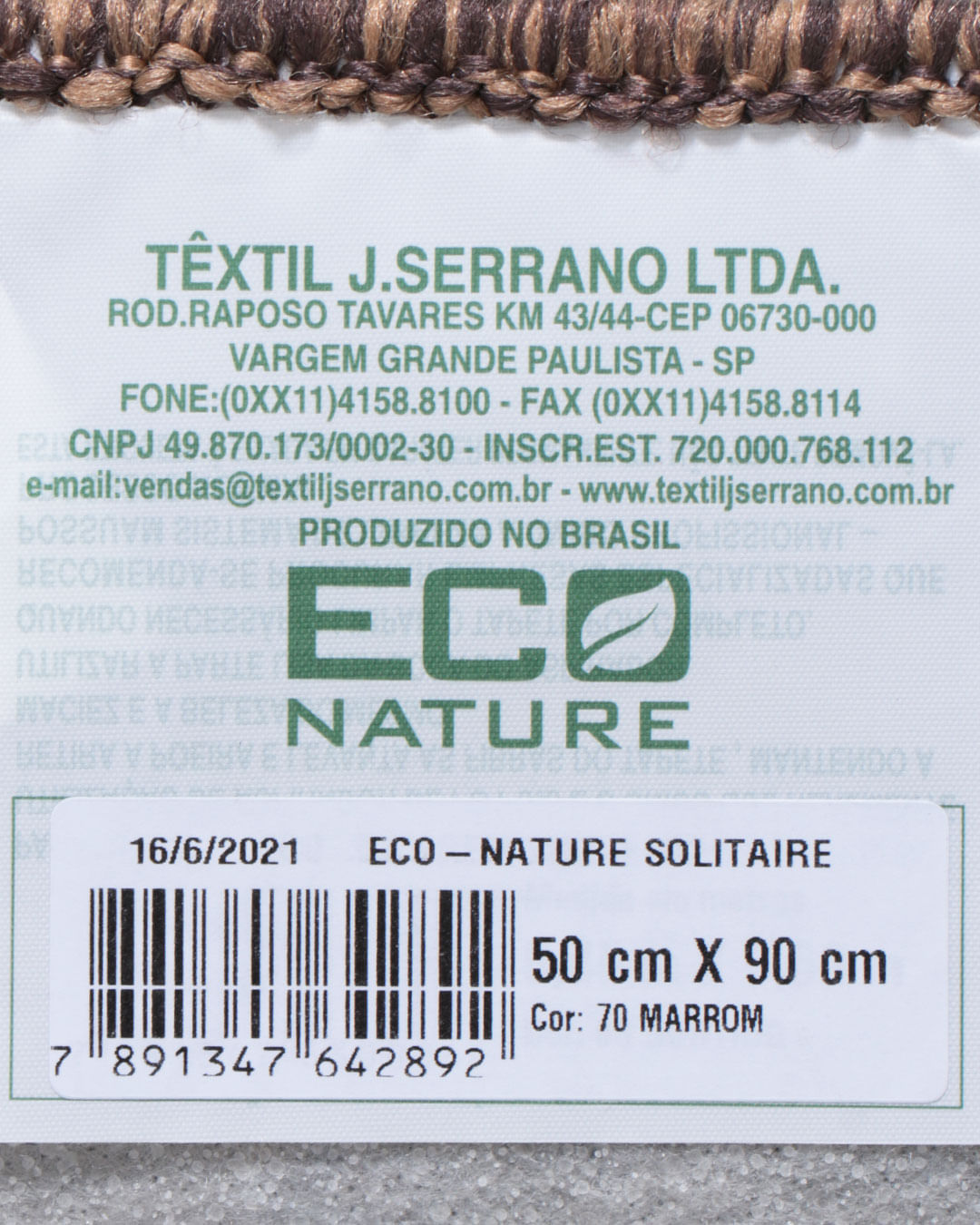 Tapete-50cmx-90cm-Eco-Nature-Floral-Marrom-Medio