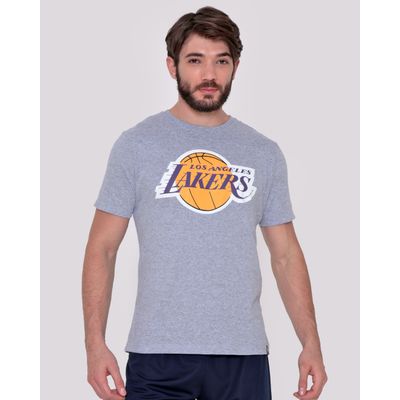 Camiseta-Masculina-Estampa-Los-Angeles-NBA-Cinza-Claro
