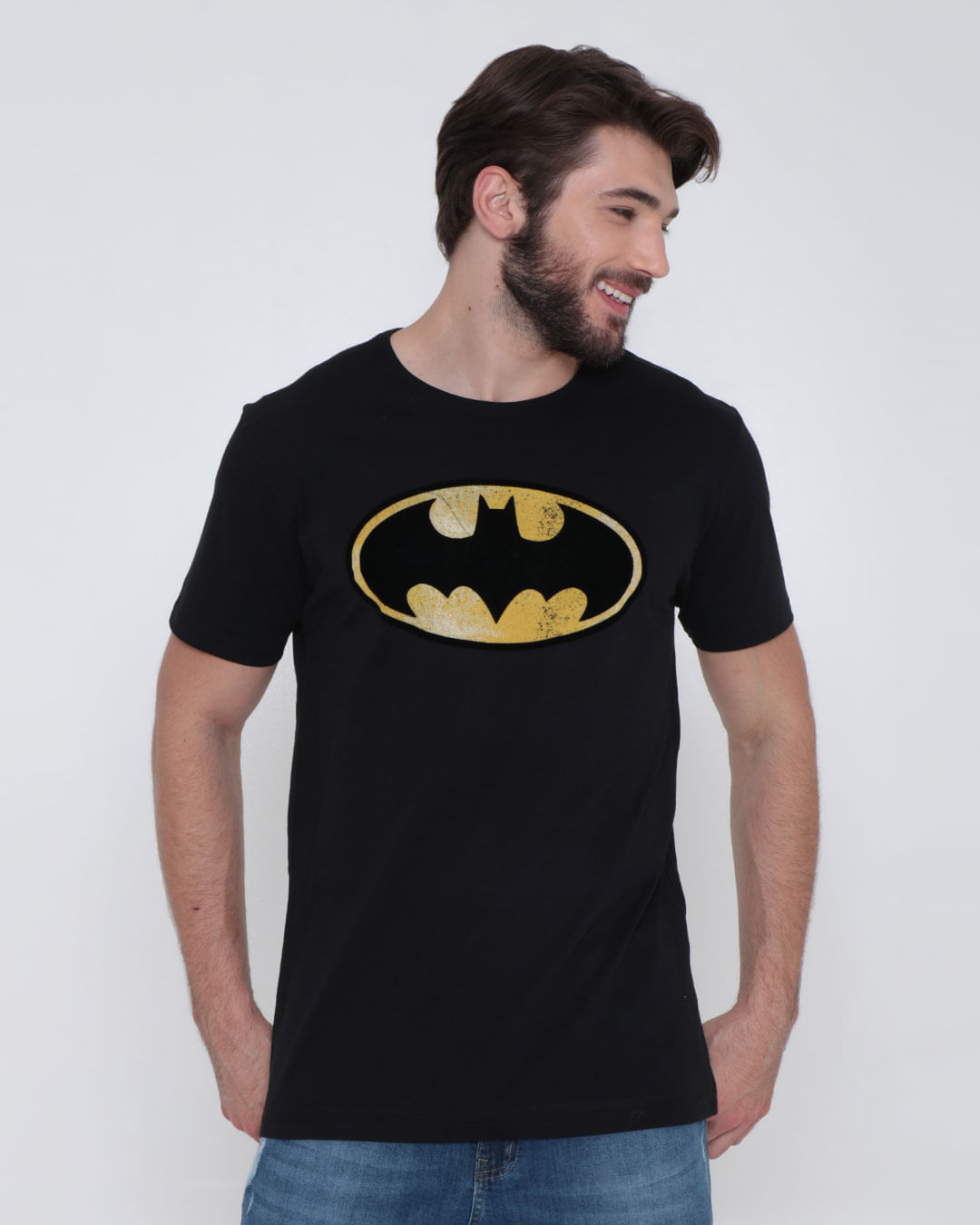 Camiseta-Masculina-Batman-Liga-da-Justica-Preta