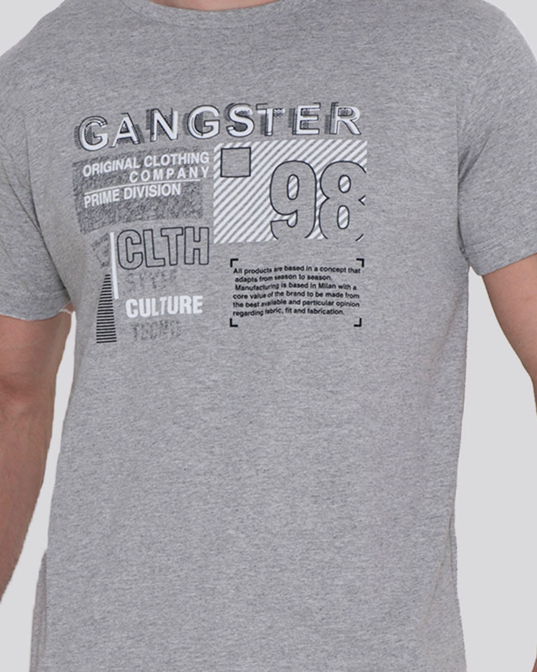 Camiseta-Masculina-Estampa-Gangster-Cinza