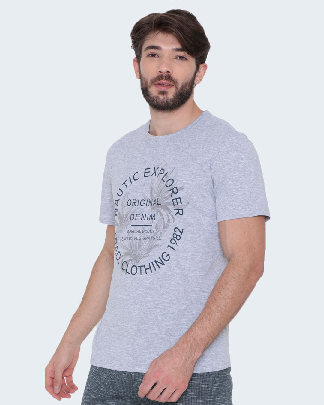 Camiseta-Masculina-Original-Denim-Mescla-Cinza-Claro