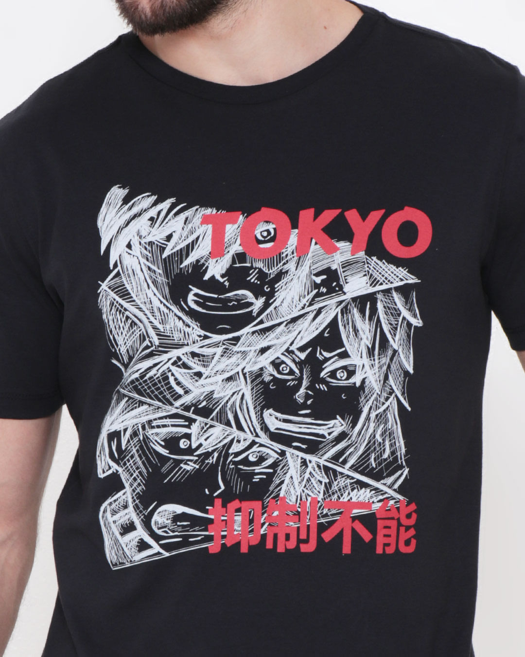 Camiseta-Masculina-Estampa-Tokyo-Preta