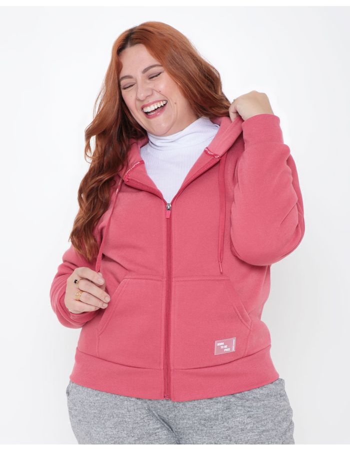 Casaco-Plus-Size-Feminino-Moletom-Capuz-Rosa