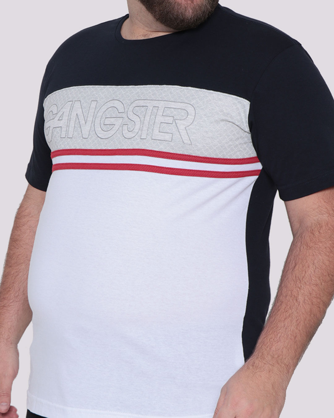 Camiseta-Plus-Size-Masculina-Gangster-Marinho