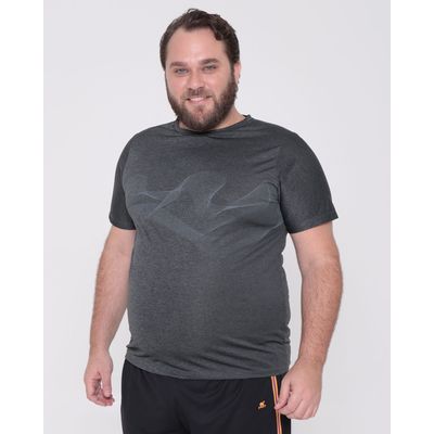 Camiseta-Plus-Size-Fitness-Geometrica-Mescla-Cinza-Escuro