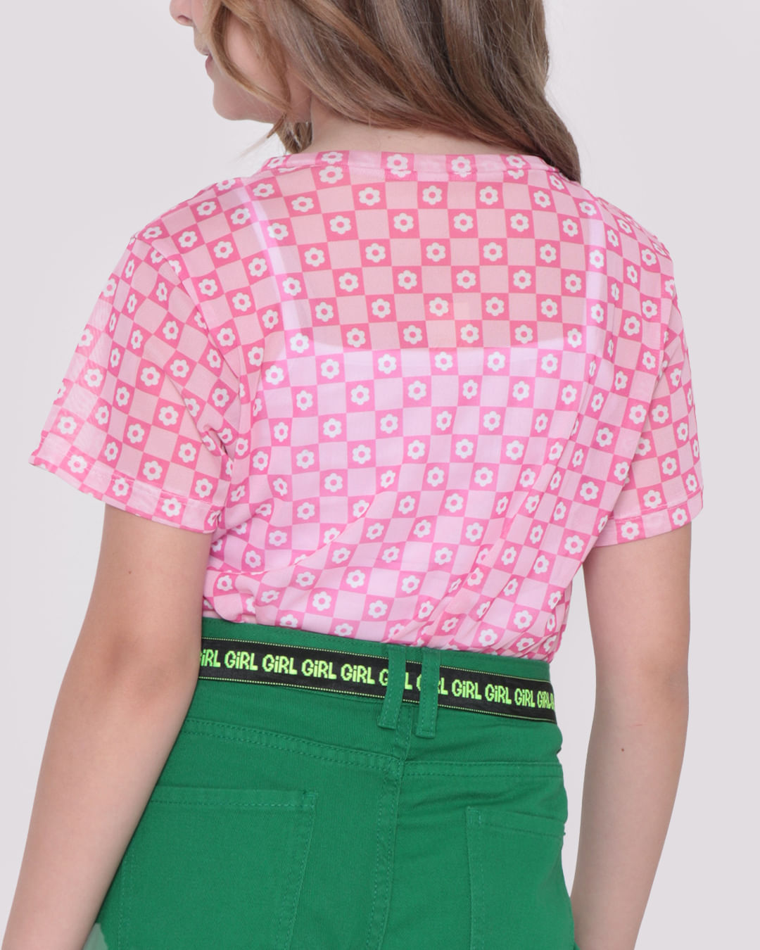 Blusa-Juvenil-Manga-Curta-Tule-Xadrez-Rosa-Claro