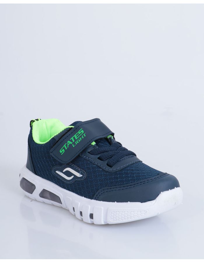 Tenis-Infantil-Velcro-Verde-Neon-Marinho