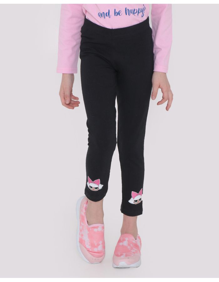 Calca-Legging-Infantil-Lol-Preta