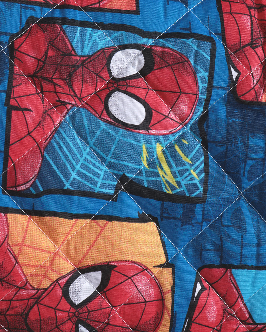 Colcha-Solteiro-Matelasse-Marvel-Homem-Aranha-Azul-Medio