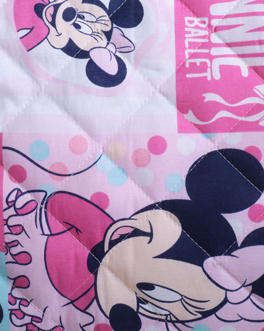 Colcha-Solteiro-Matelasse-Minnie-Disney-Branca