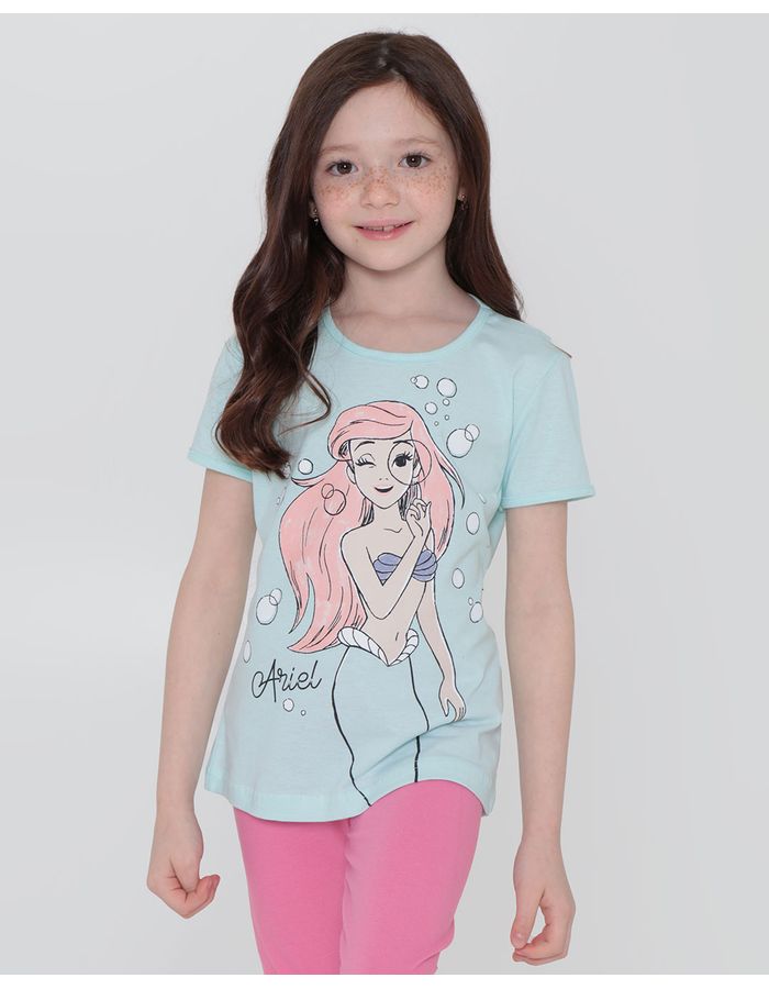 Blusa-Infantil-Disney-Ariel-Verde-Claro