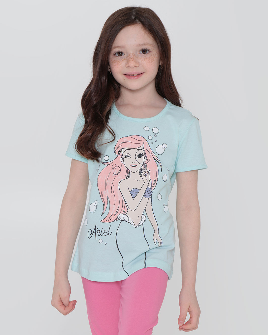 Blusa-Infantil-Disney-Ariel-Verde-Claro