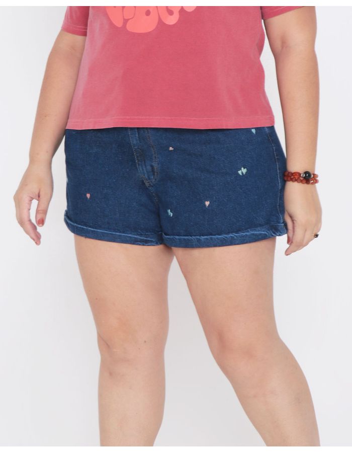 Short-Jeans-Plus-Size-Feminino-Bordado-Azul