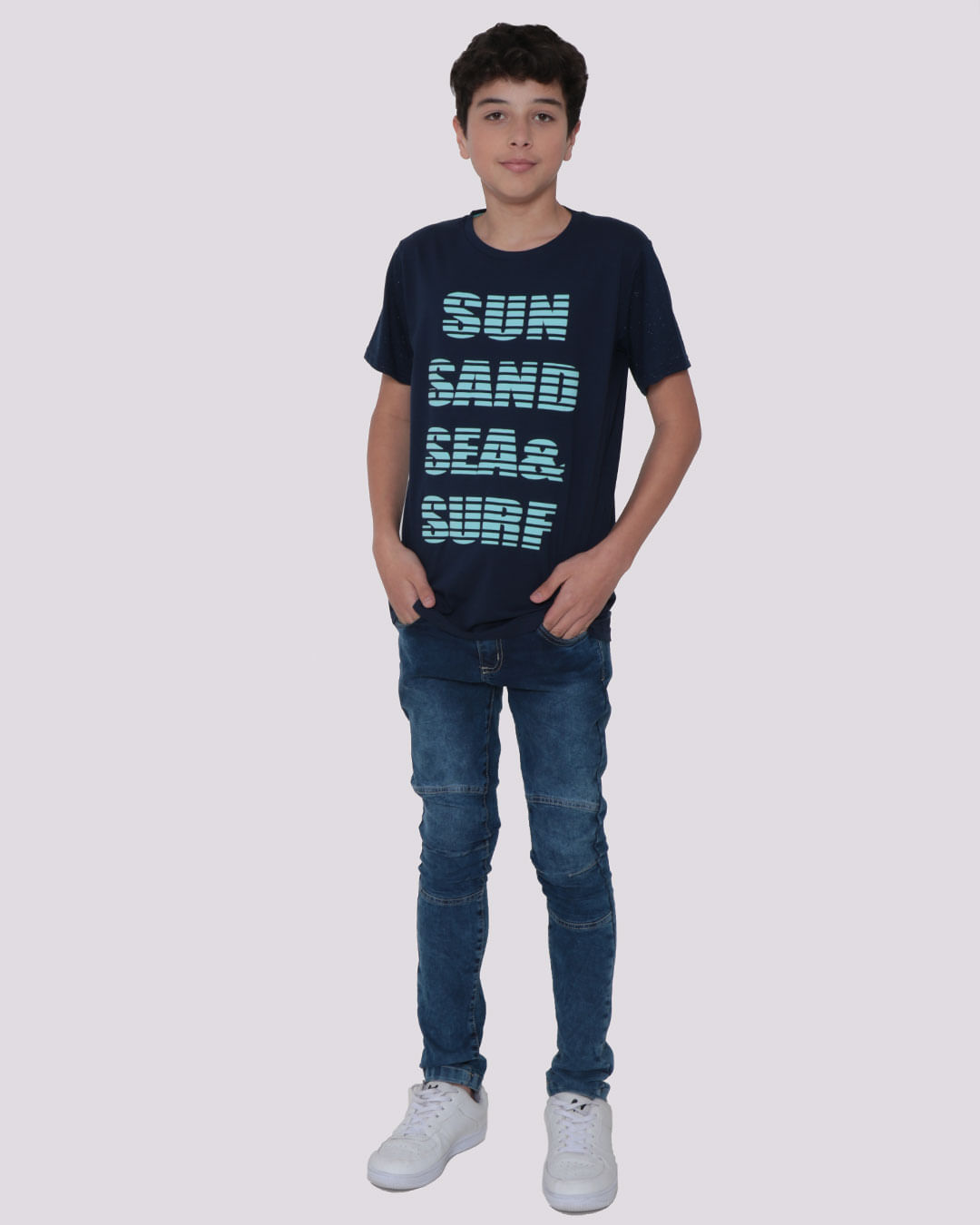 Camiseta-Juvenil-Estampa-Surf-Manga-Botone-Marinho