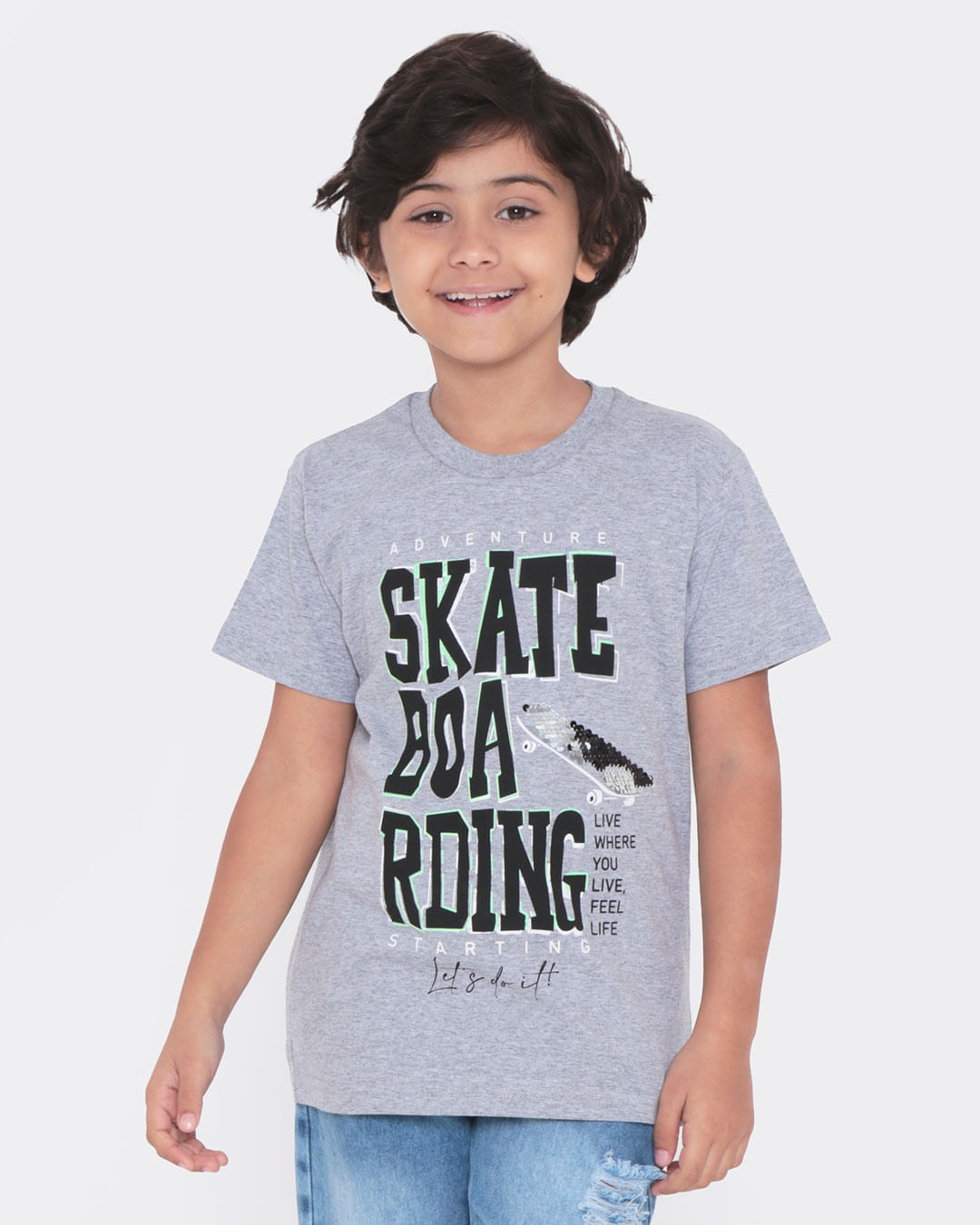 Camiseta-Infantil-Estampa-Skate-Paete-Cinza-Claro