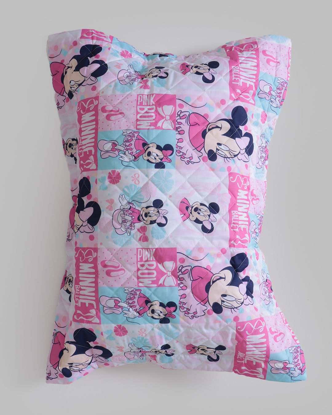 Porta-Travesseiro-Soft-Infantil-Minnie-Disney-Rosa-Claro