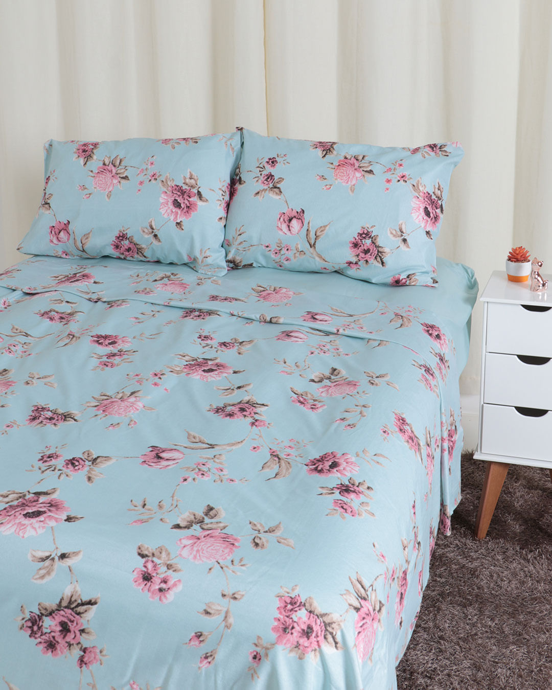 Jogo-de-Cama-Queen-Microfibra-150-fios-Floral-Camesa-Azul