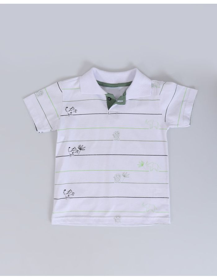 Polo-Bebe-Listras-Bichinhos-Kamylus-Branco