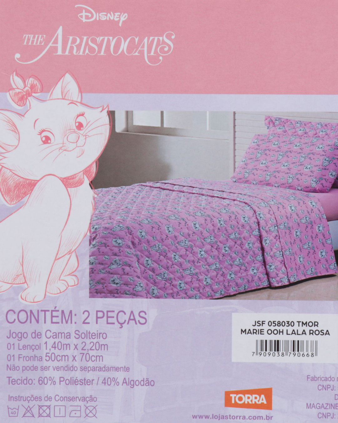 Jogo-De-Cama-Infantil-Marie-Aristogatas-Disney-Rosa-Claro