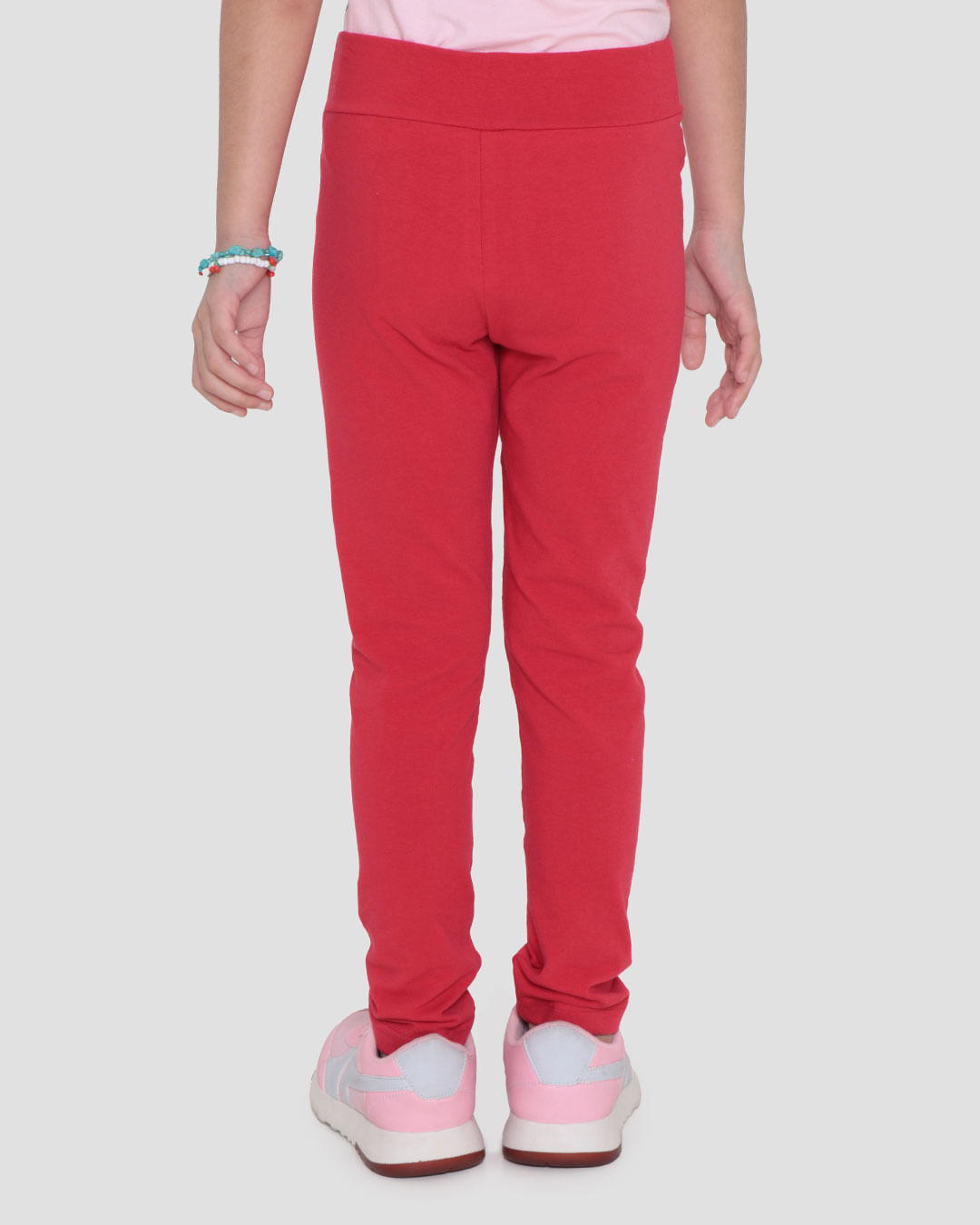 Calca-Legging-Juvenil-Basica-Lisa-Vermelho-Medio