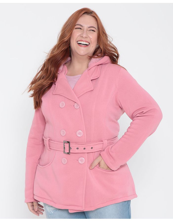 Casaco-Feminino-Plus-Size-Moletom-Rosa-Medio