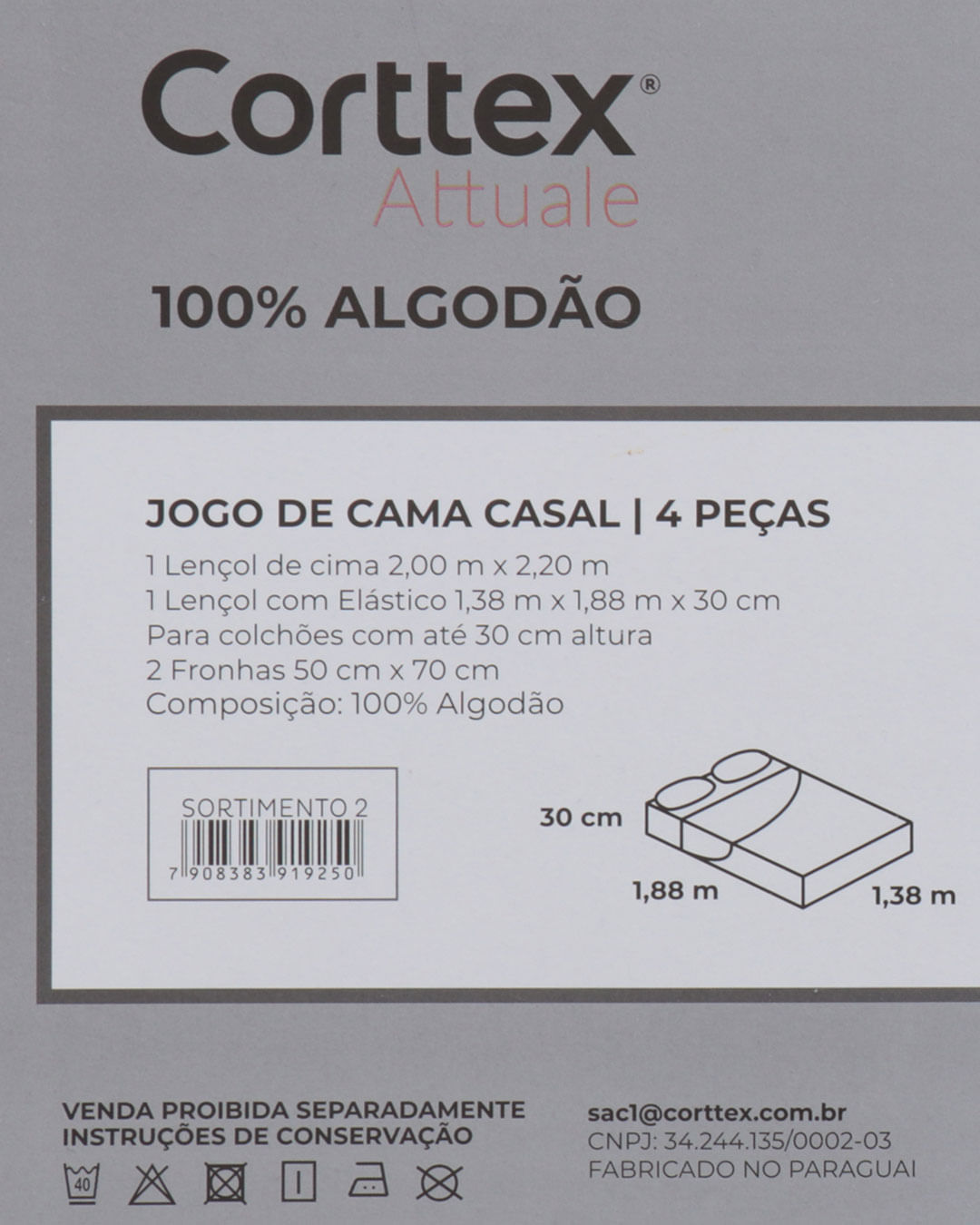 Jogo-De-Cama-Casal-Algodao-Attuale-Corttex-Cinza