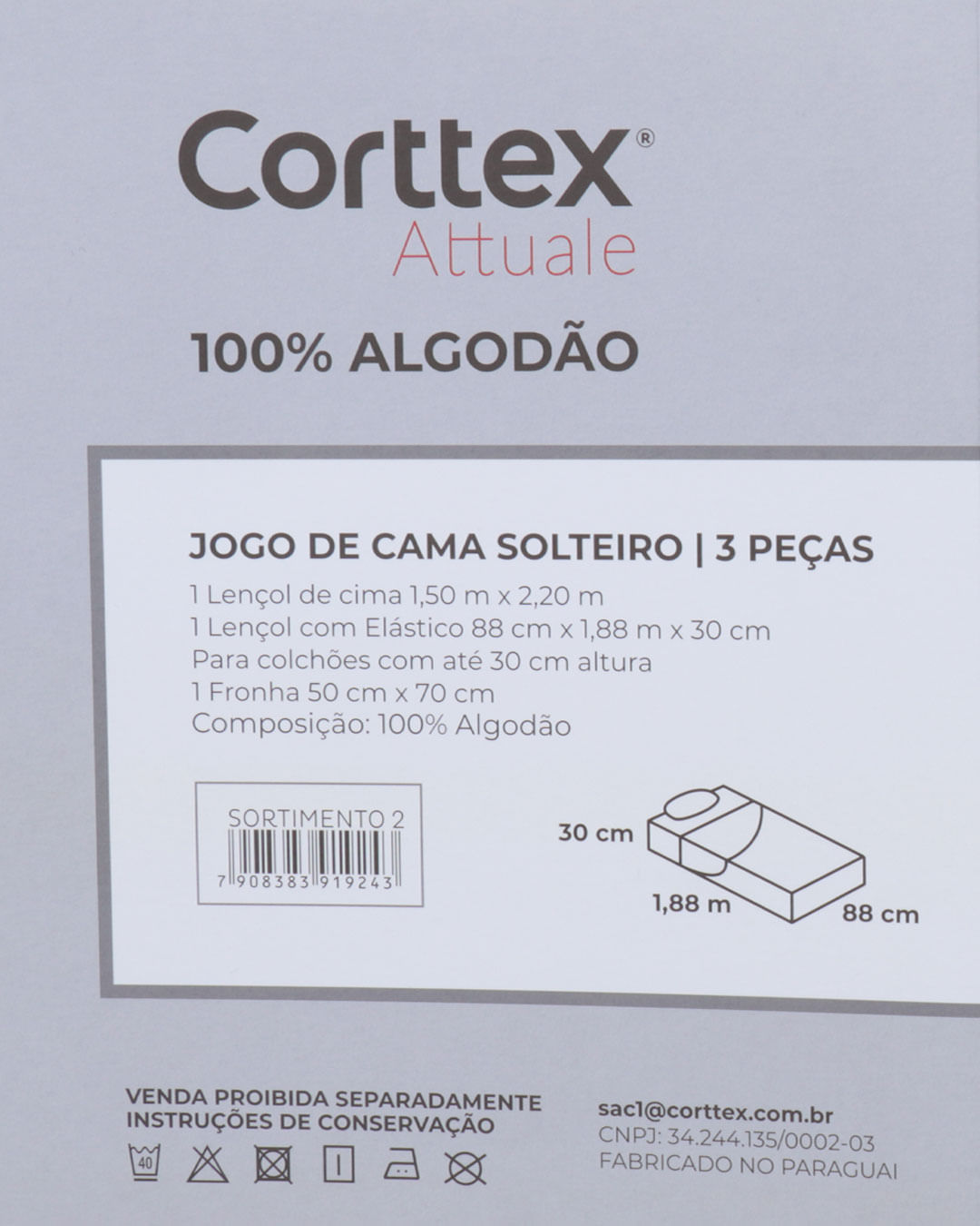 Jogo-De-Cama-Solteiro-Algodao-Attuale-Corttex-Floral-Bege