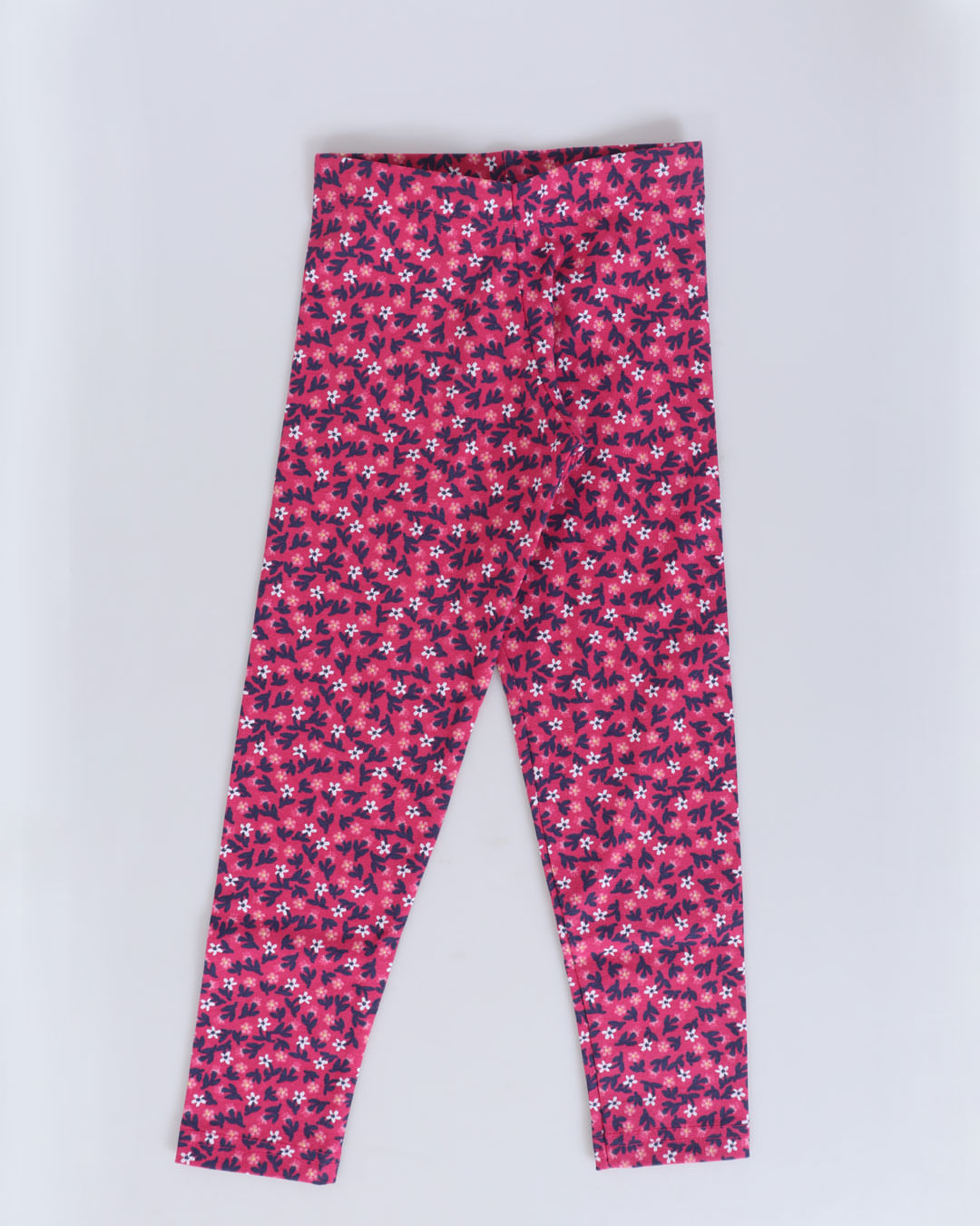 Calça Legging Infantil Estampa Floral Rosa