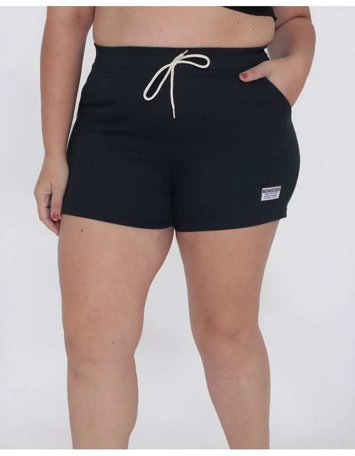 Short-Feminino-Plus-Size-Moletinho-Preta