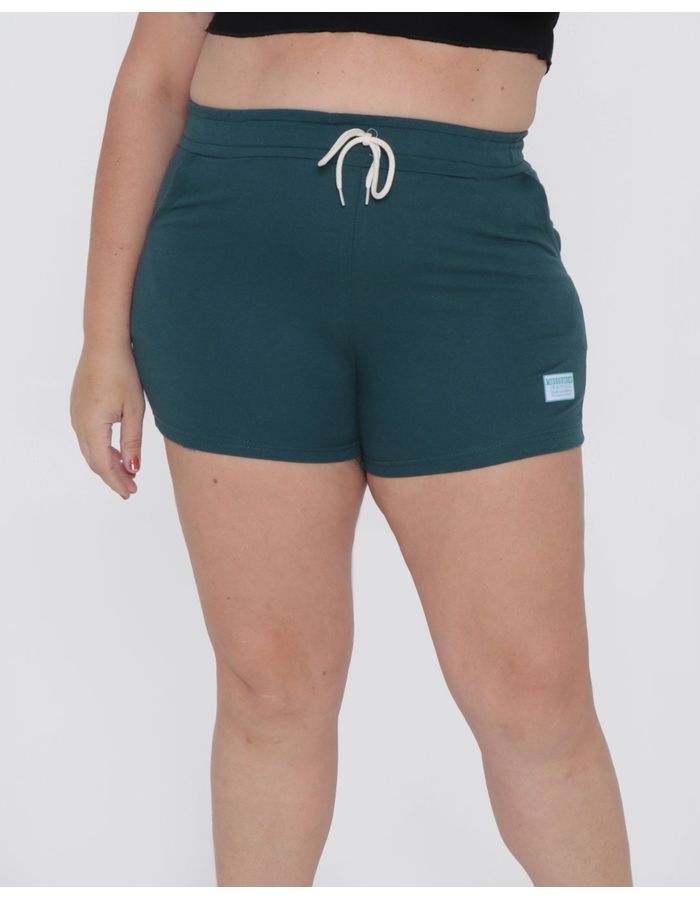 Short-Feminino-Plus-Size-Moletinho-Verde-Escuro