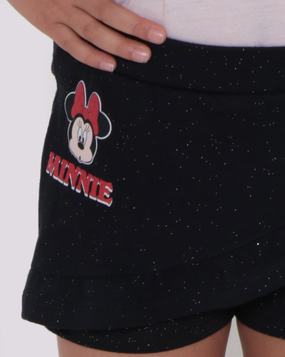 Short-Saia-Infantil-Glitter-Disney-Minnie-Preto