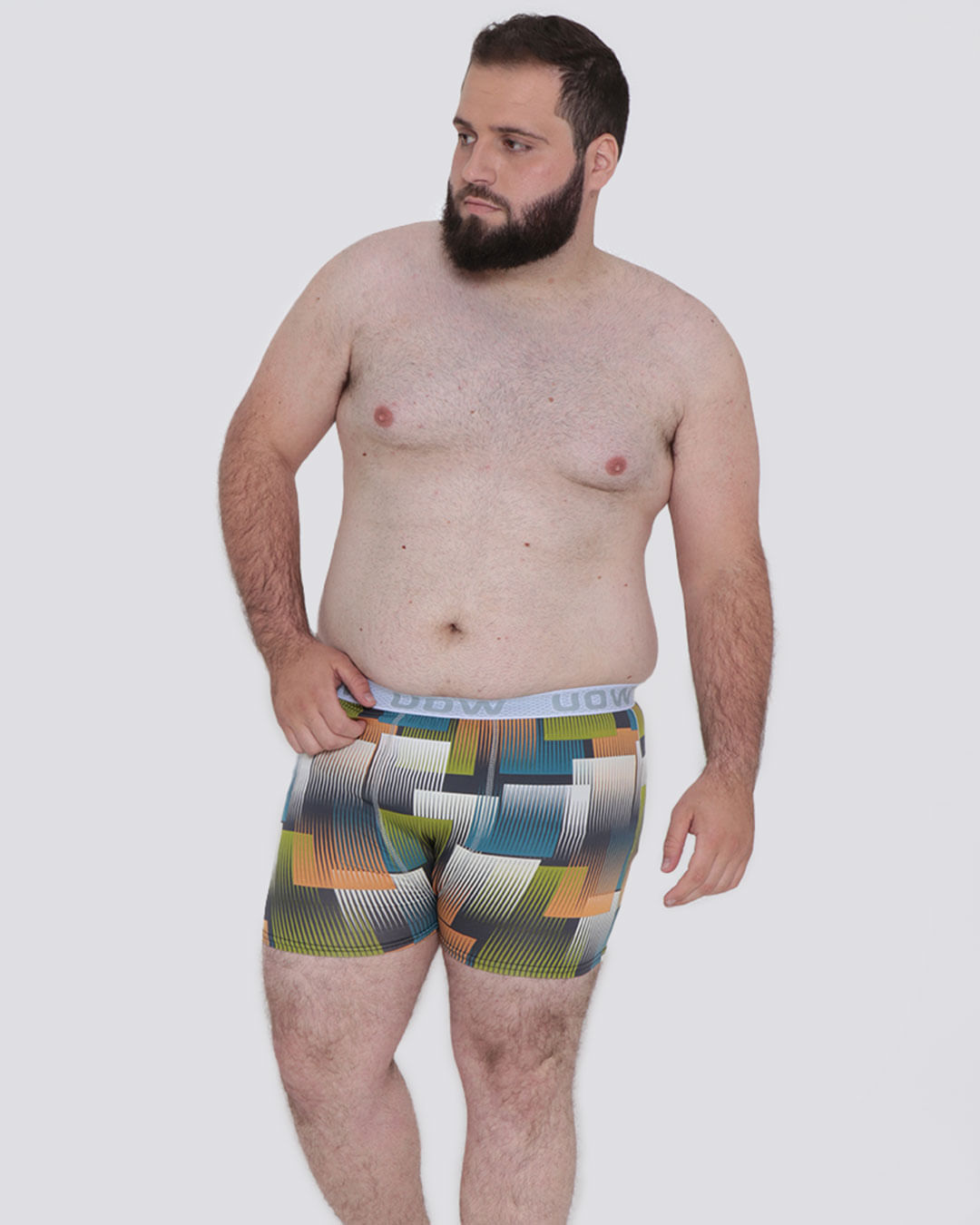 Cueca-Plus-Size-Boxer-Microfibra-Geometrico-Preta