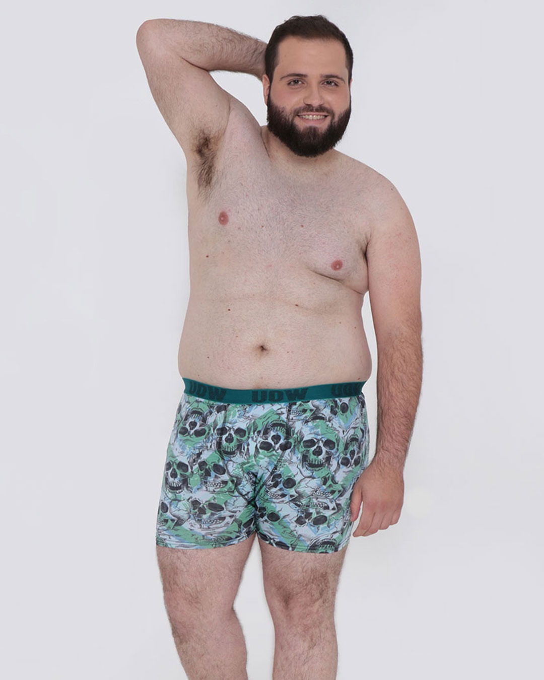 Cueca-Plus-Size-Boxer-Microfibra-Estampada-Verde