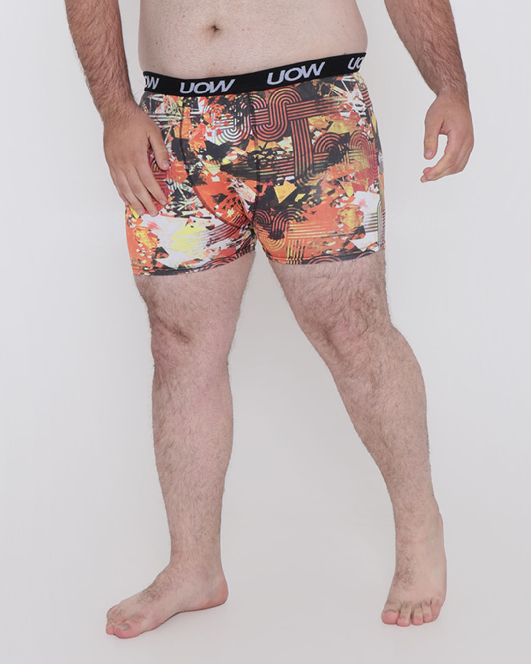 Cueca-Plus-Size-Boxer-Microfibra-Estampada-Laranja