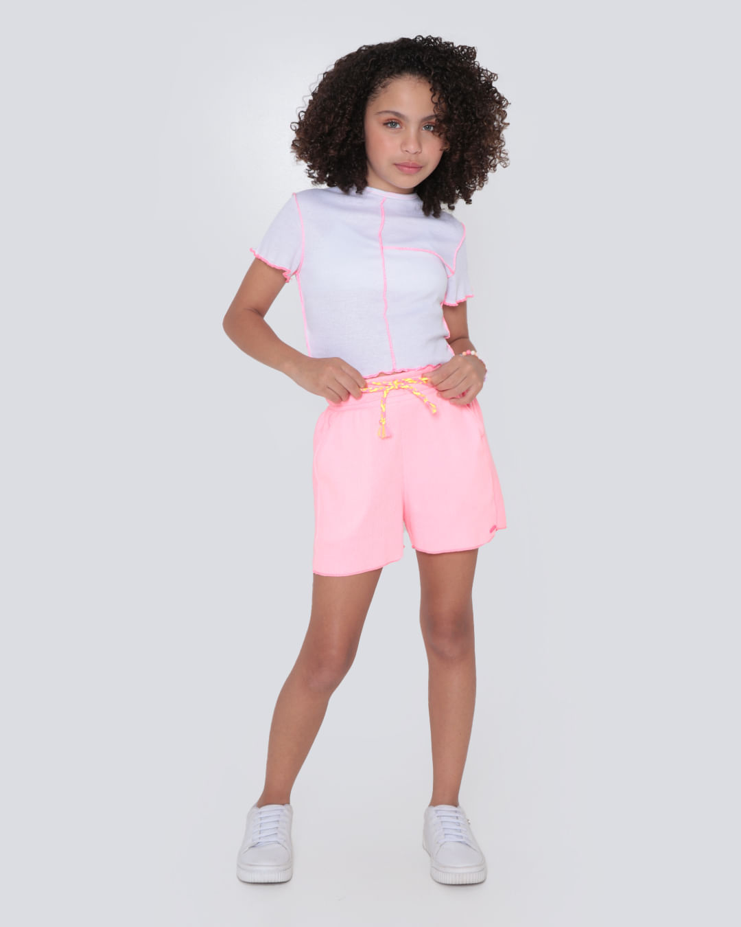 Short-Juvenil-Canelado-Neon-Rosa