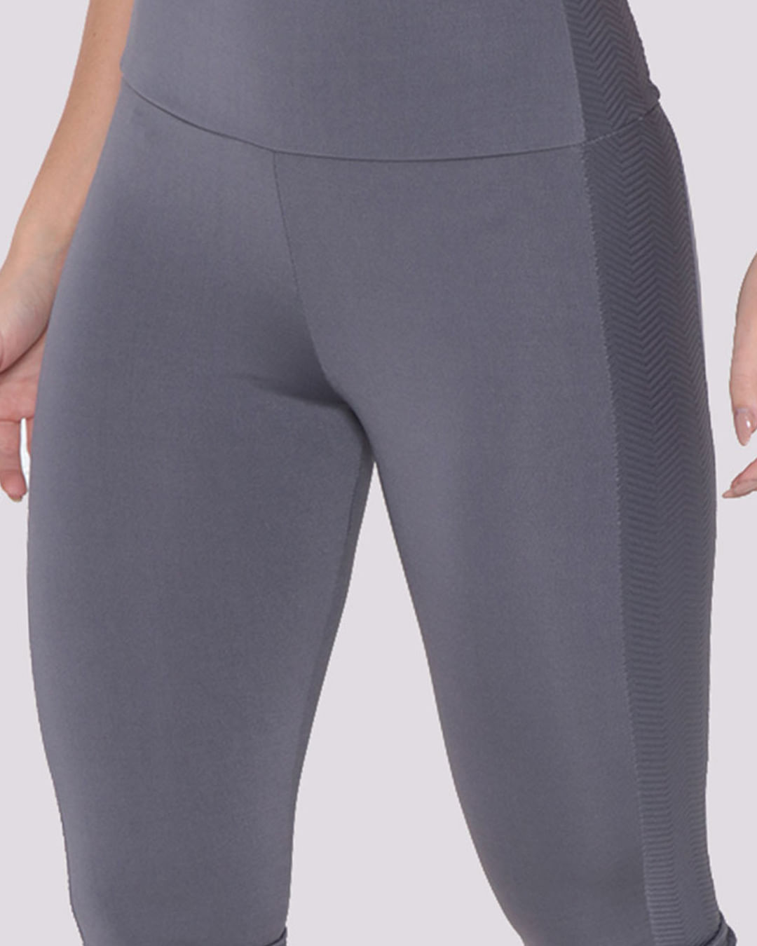 Calca-Legging-Corsario-Fitness-Texturizada-Fitter-Cinza