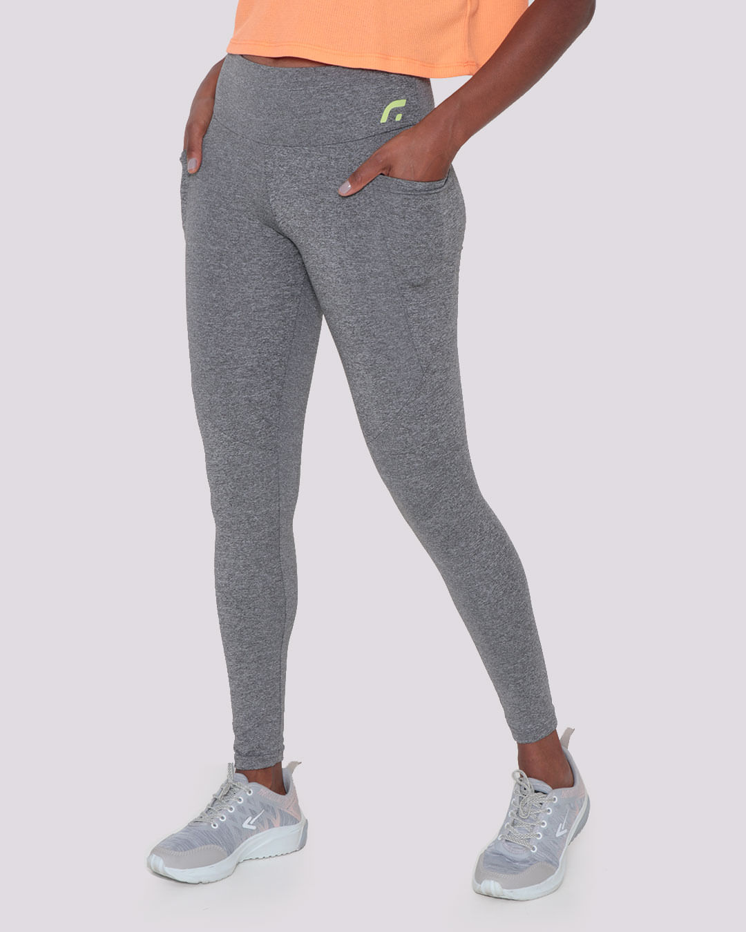 Calca-Legging-Fitness-Feminina-Fitter-Mescla-Cinza