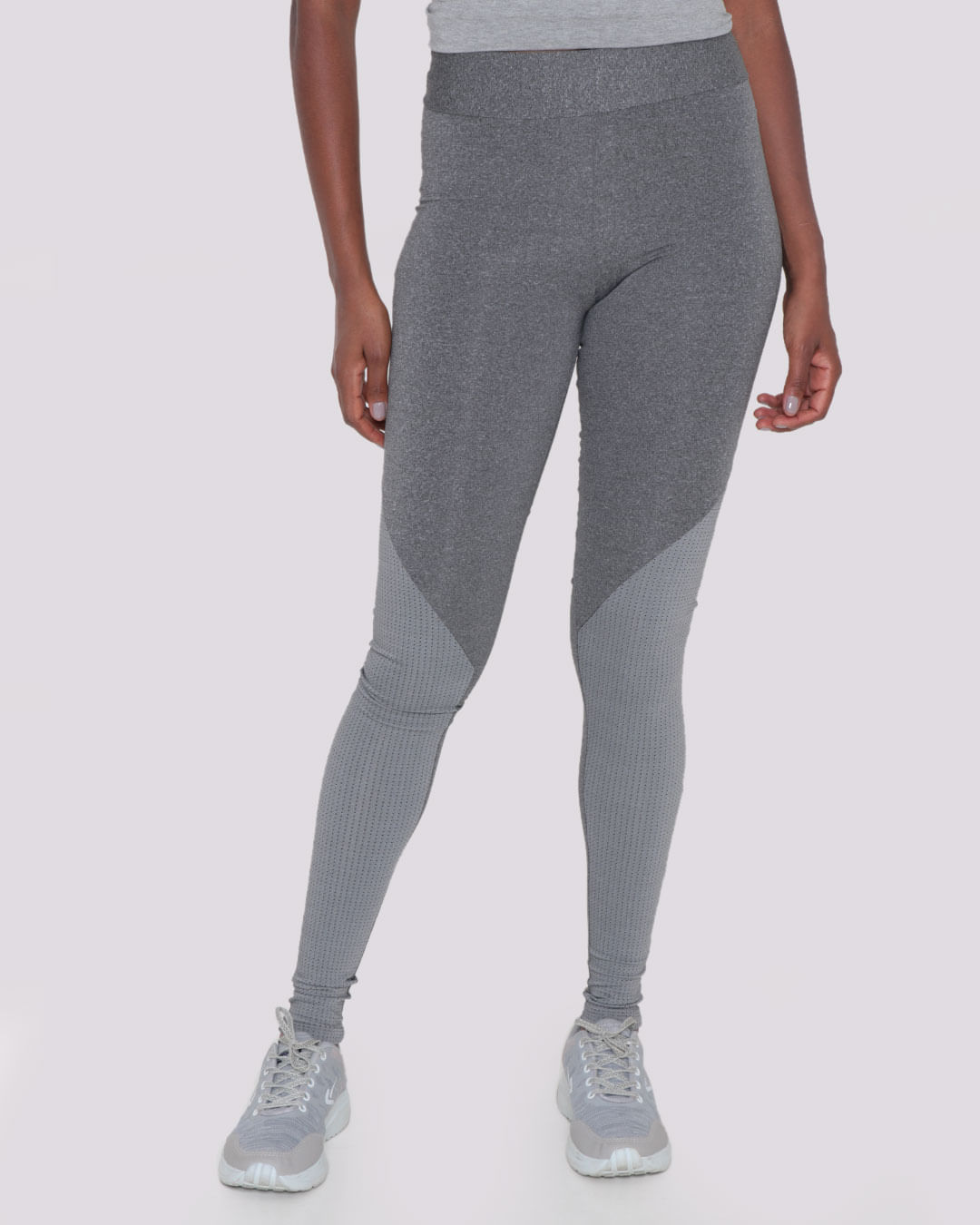 Calca-Legging-Feminina-Fitness-Recorte-Mescla-Cinza