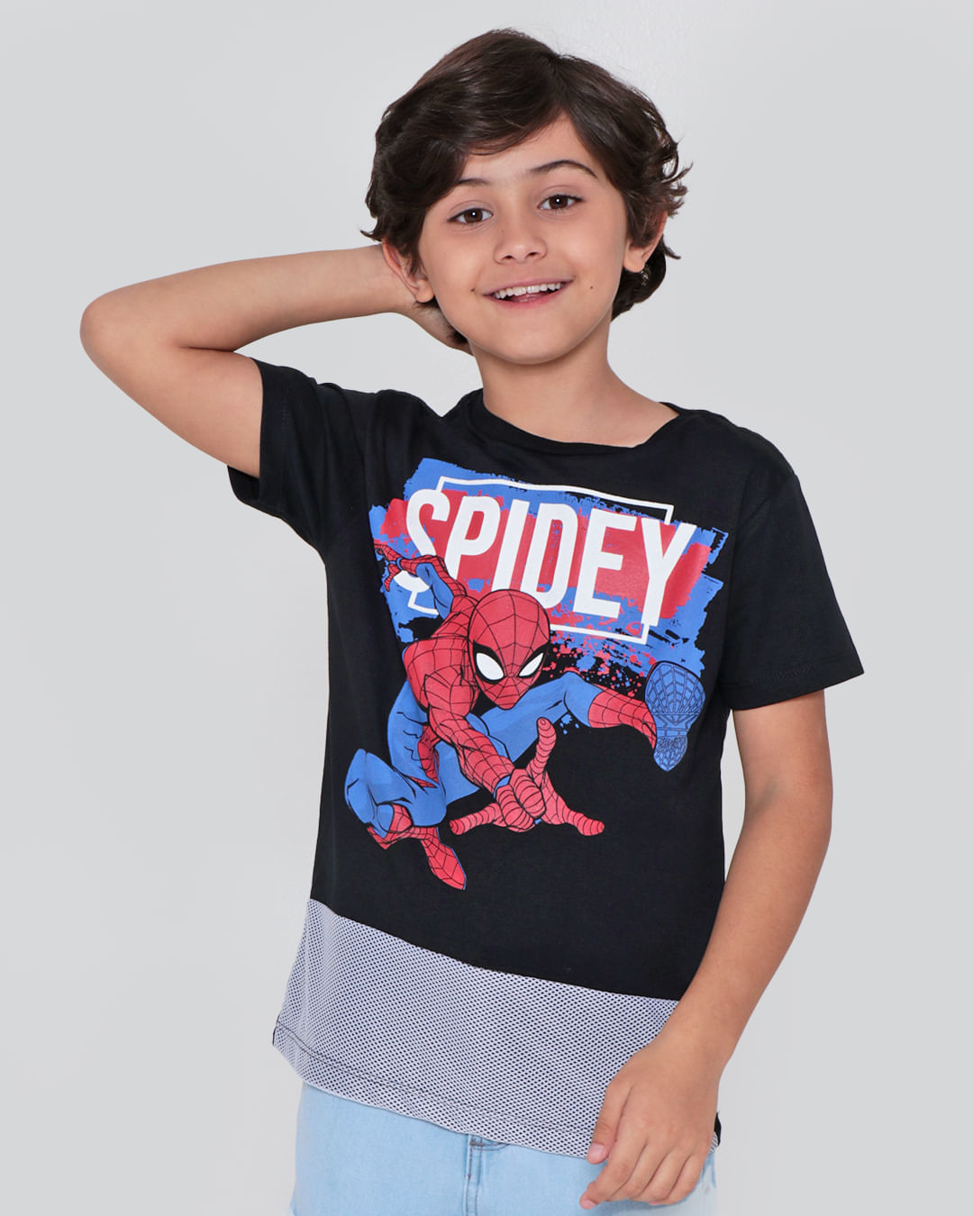 Camiseta-Juvenil-Homem-Aranha-Marvel-Preta