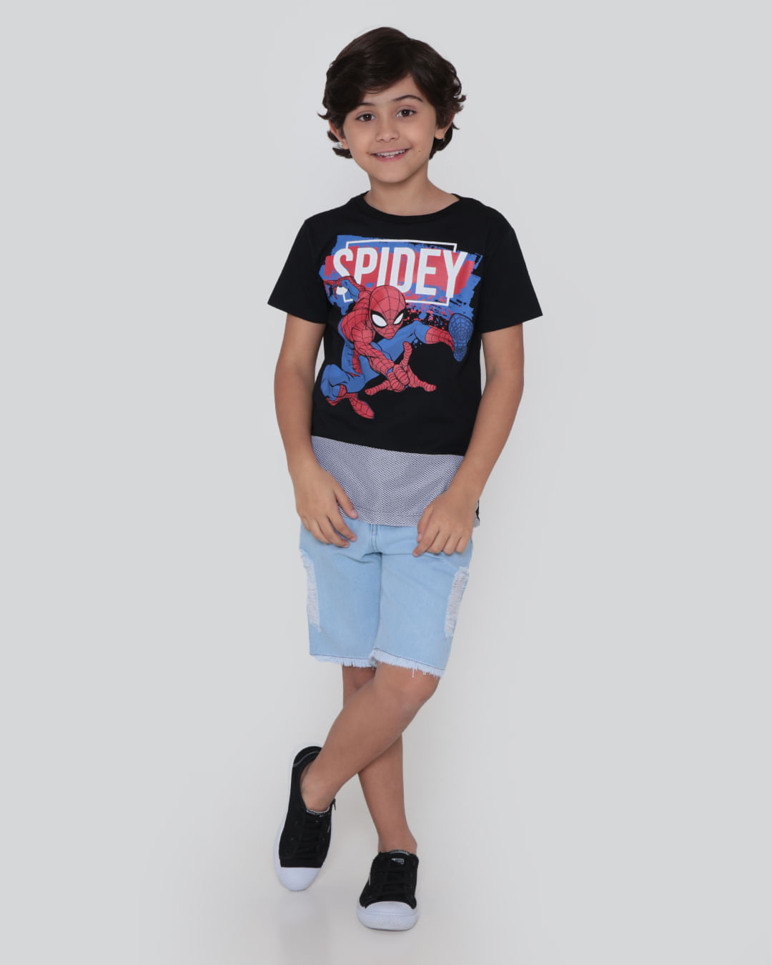 Camiseta-Juvenil-Homem-Aranha-Marvel-Preta