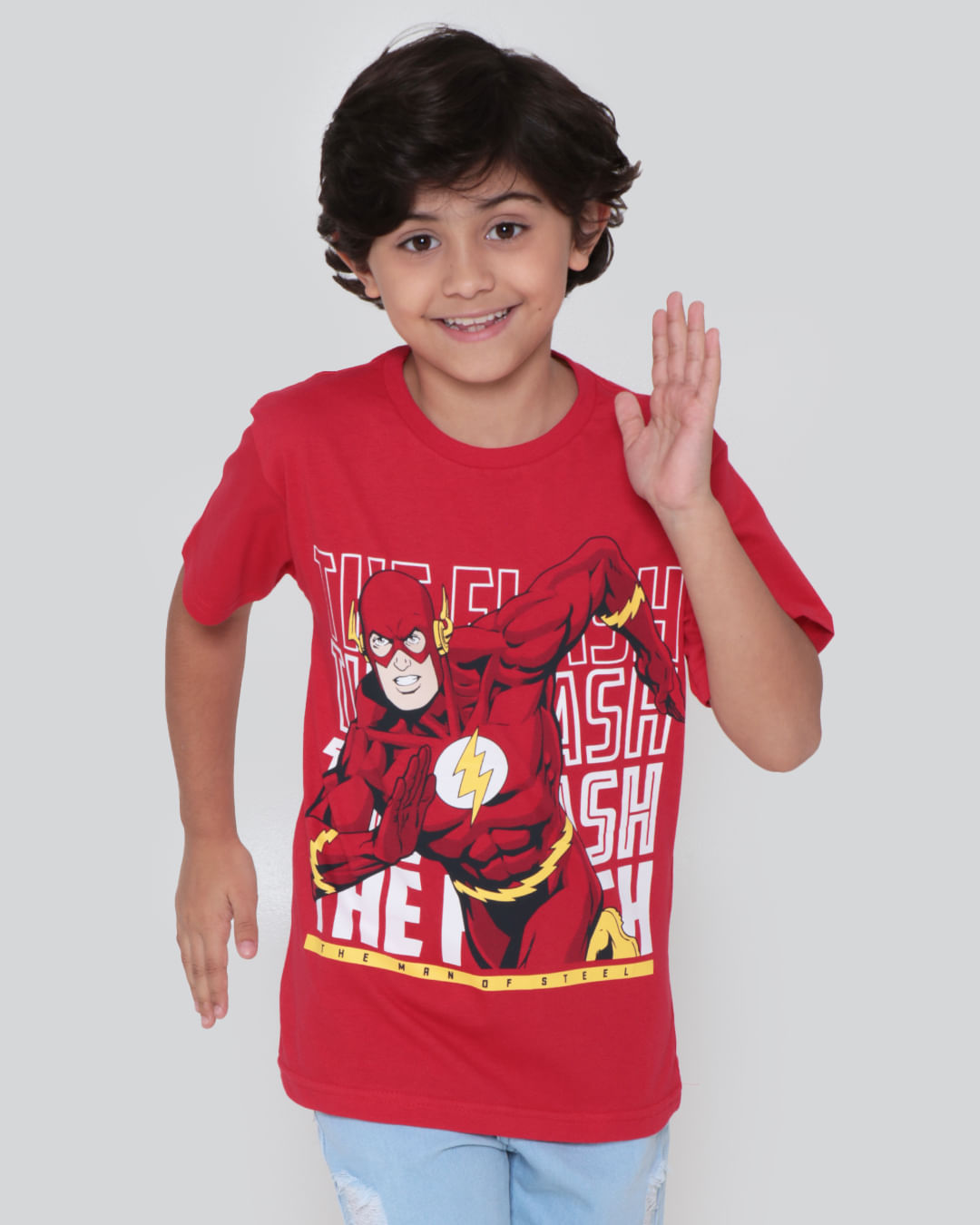 Camiseta-Infantil-Flash-Liga-da-Justica-Vermelha