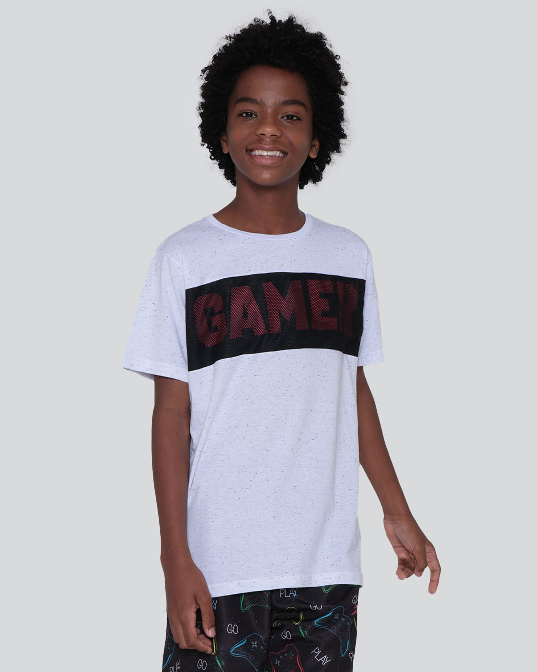 Camiseta-Juvenil-Flame-Recorte-Estampa-Game-Branca