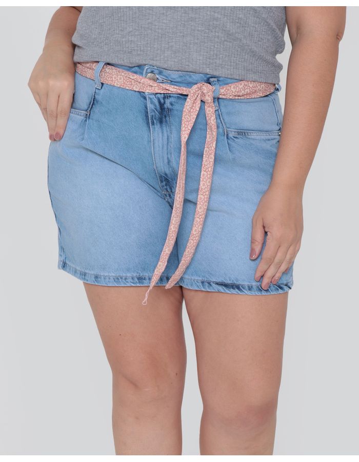 Short-Jeans-Plus-Size-Feminino-Com-Cinto-Azul-Claro