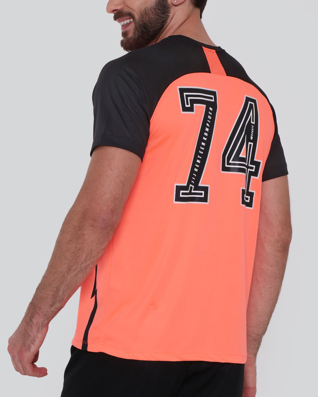 Camiseta-Masculina-Fitness-Holanda-Neon-Laranja