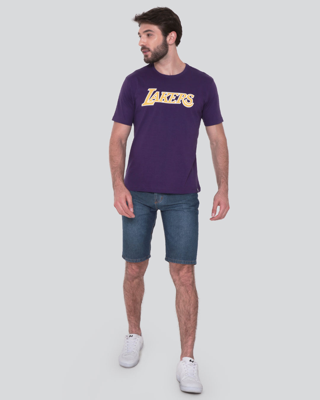 Camiseta-Masculina-Fitness-Lakers-NBA-Roxa