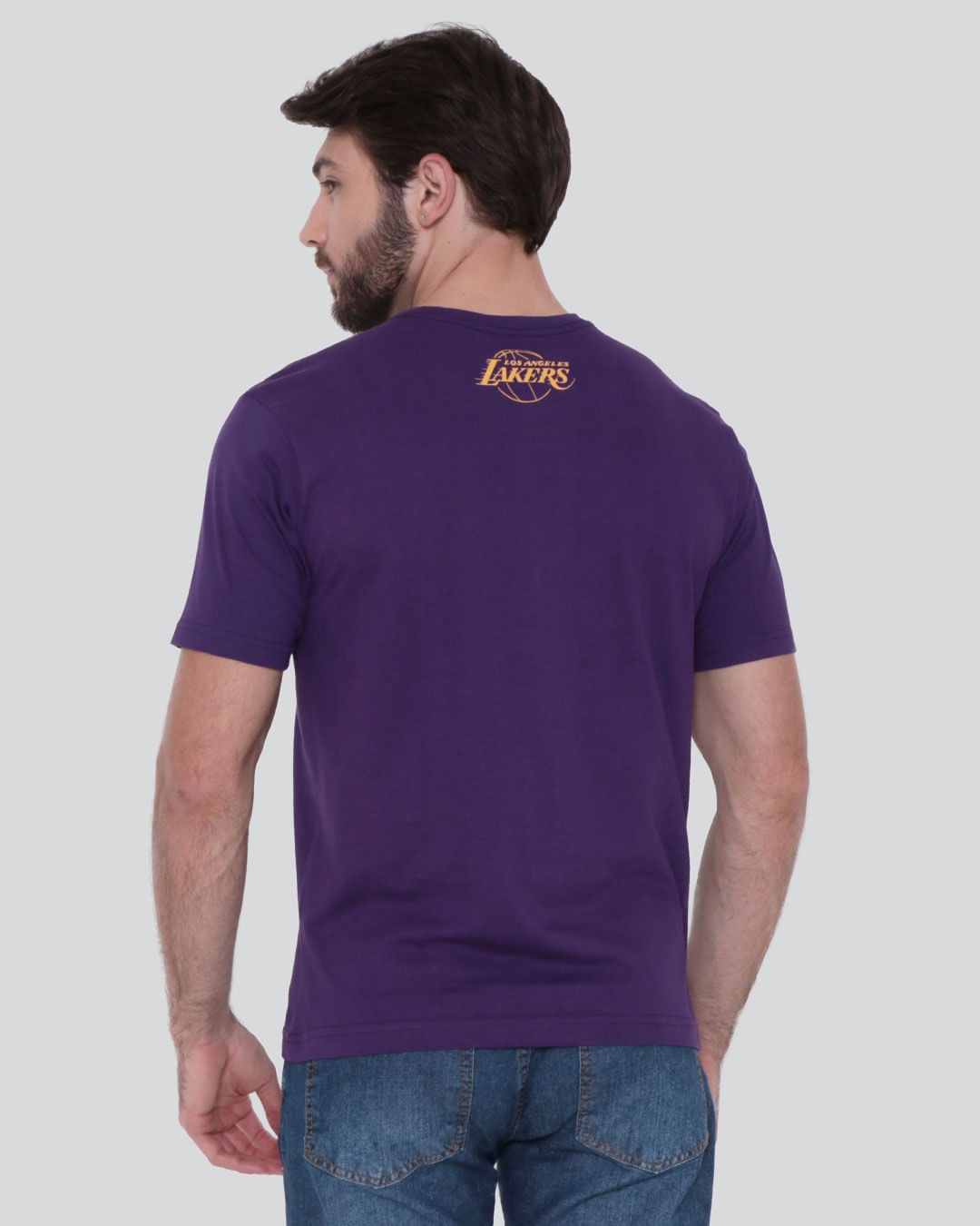 Camiseta-Masculina-Fitness-Lakers-NBA-Roxa