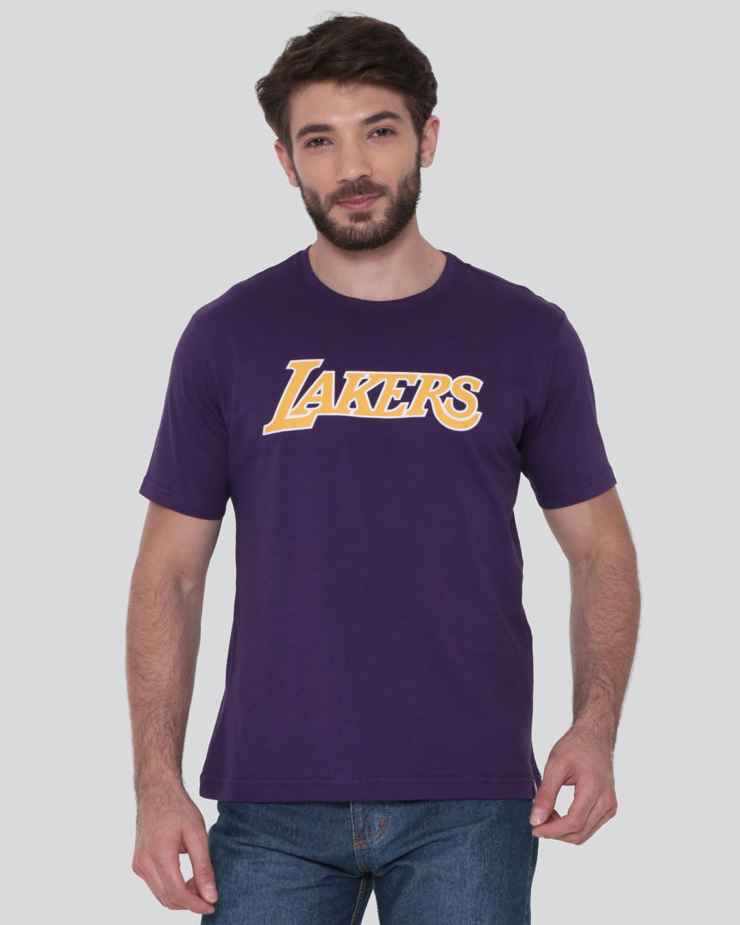 Camiseta-Masculina-Fitness-Lakers-NBA-Roxa