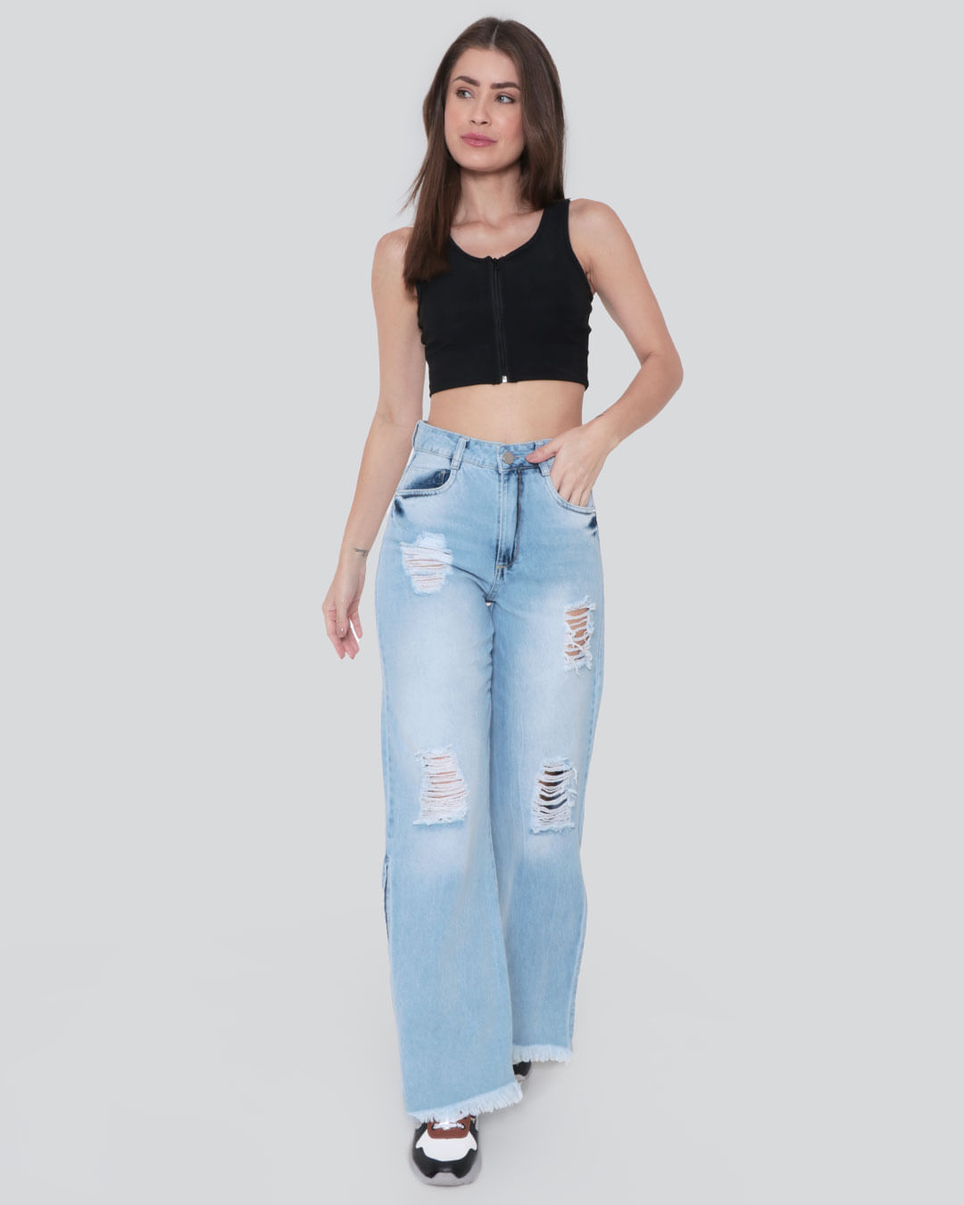 Regata-Feminina-Cropped-Malha-Canelada-Preta